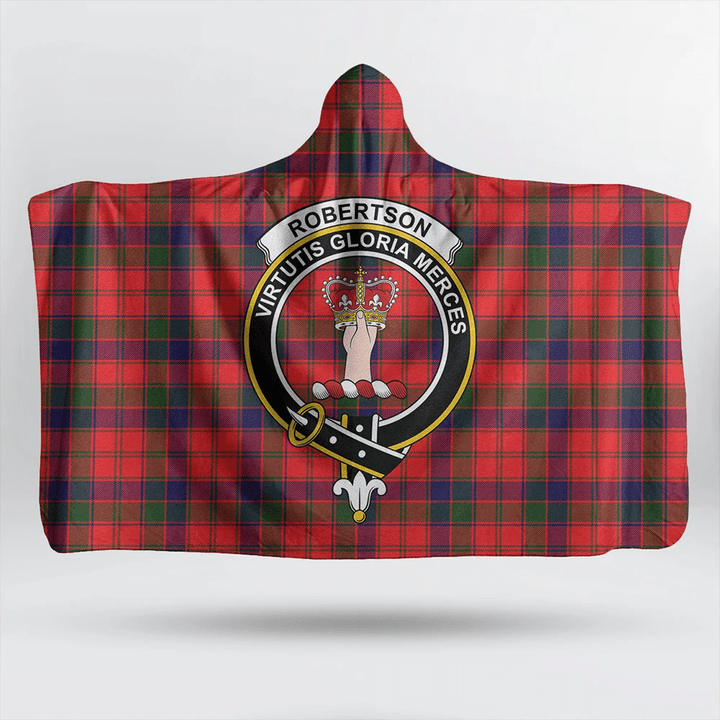 MacPherson Hunting Ancient Tartan Classic Crest Hooded Blanket