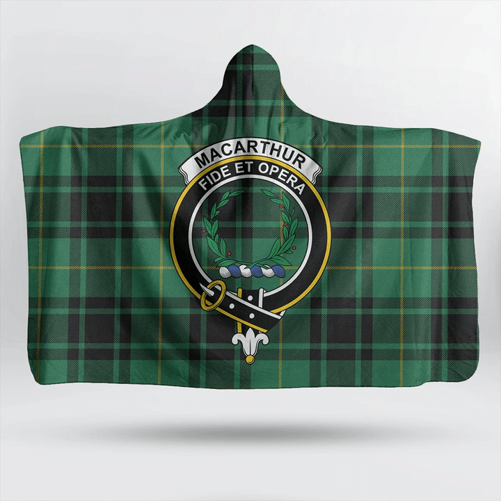 MacArthur Ancient Tartan Classic Crest Hooded Blanket