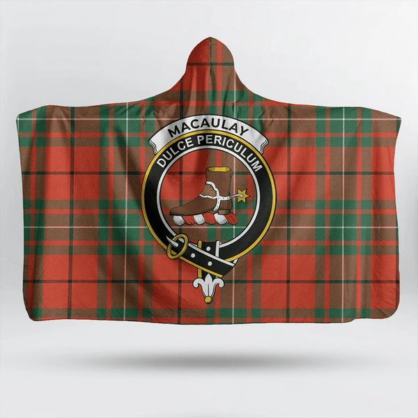 MacAulay Ancient Tartan Classic Crest Hooded Blanket