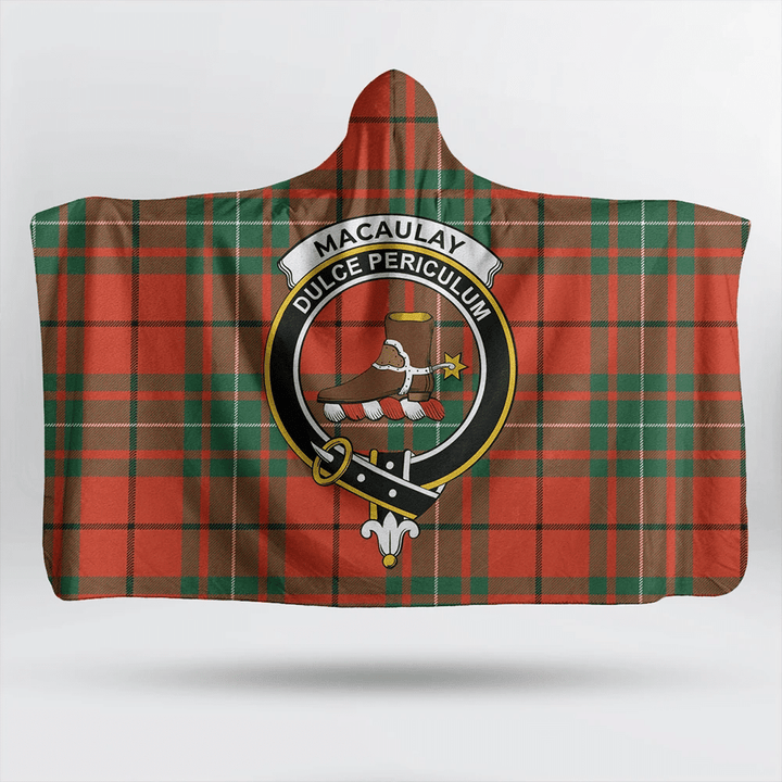 MacAulay Ancient Tartan Classic Crest Hooded Blanket