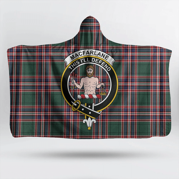 Robertson Weathered Tartan Classic Crest Hooded Blanket