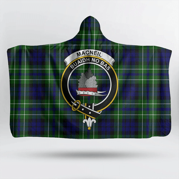 Weir Modern Tartan Classic Crest Hooded Blanket