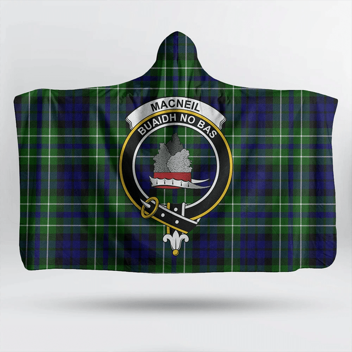 Weir Modern Tartan Classic Crest Hooded Blanket