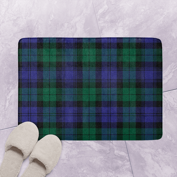 Blackwatch Modern Tartan Classic Bathroom Mat