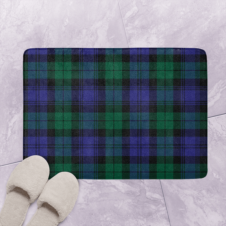 Blackwatch Modern Tartan Classic Bathroom Mat