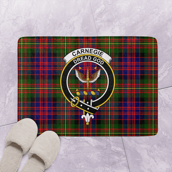 Carnegie Modern Tartan Classic Crest Bathroom Mat