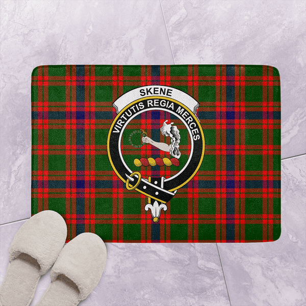 Skene Modern Tartan Classic Crest Bathroom Mat