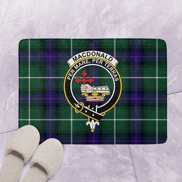MacDonald of the Isles Hunting Modern Tartan Classic Crest Bathroom Mat