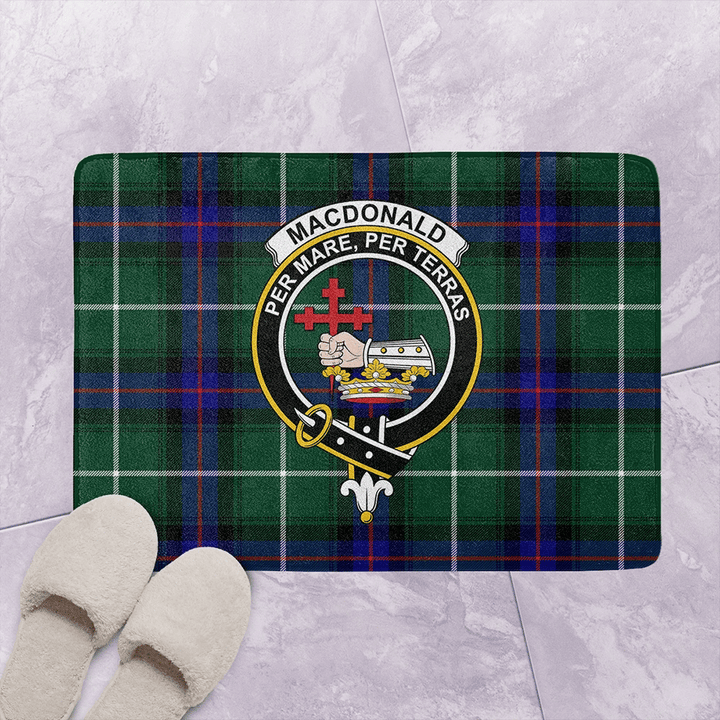 MacDonald of the Isles Hunting Modern Tartan Classic Crest Bathroom Mat