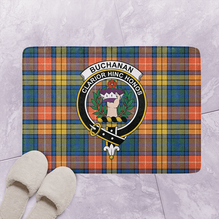 Buchanan Ancient Tartan Classic Crest Bathroom Mat