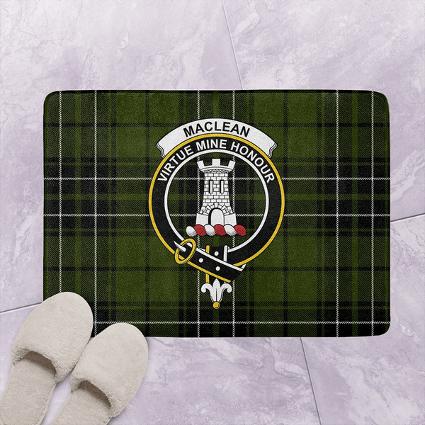 MacLean Hunting Ancient Tartan Classic Crest Bathroom Mat
