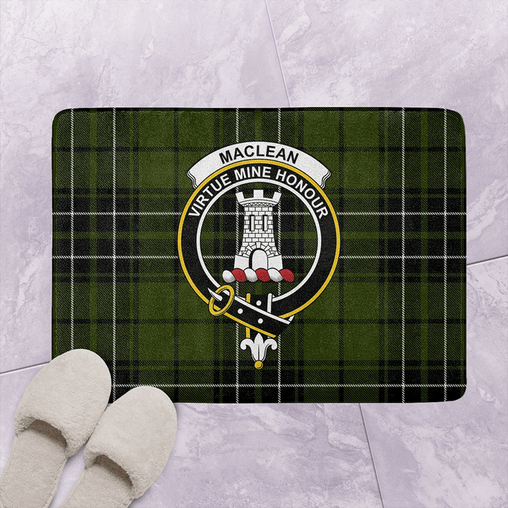 MacLean Hunting Ancient Tartan Classic Crest Bathroom Mat