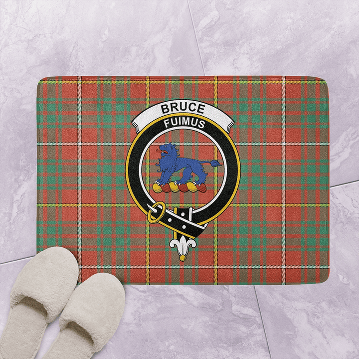 Bruce Ancient Tartan Classic Crest Bathroom Mat
