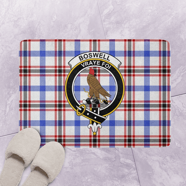Boswell Modern Tartan Classic Crest Bathroom Mat