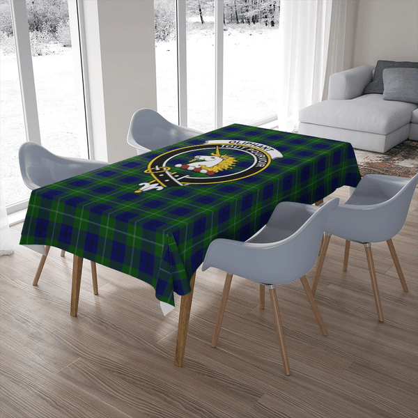 Oliphant Modern Tartan Classic Crest Tablecloth