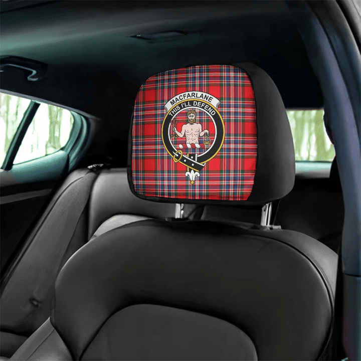 MacFarlane Modern Tartan Classic Crest Headrest Covers