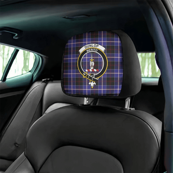 Dunlop Modern Tartan Classic Crest Headrest Covers