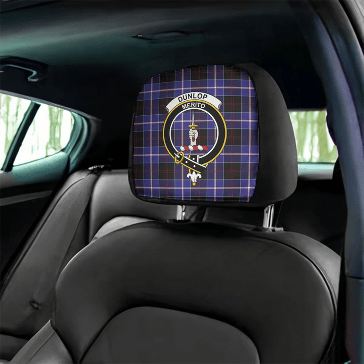 Dunlop Modern Tartan Classic Crest Headrest Covers
