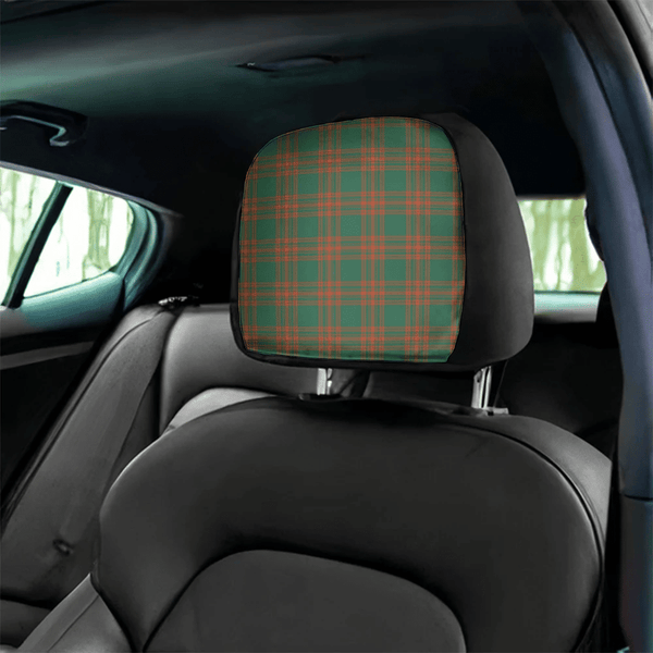 Menzies Green Ancient Tartan Classic Headrest Covers