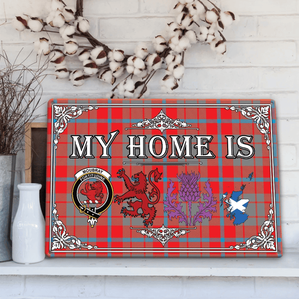 Moubray Tartan Crest Printed Metal Sign My Home Style