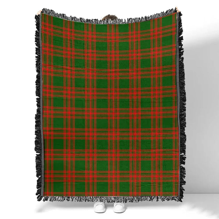 Menzies Green Modern Tartan Classic Woven Blanket