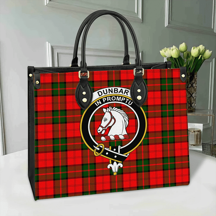 Dunbar Modern Tartan Classic Crest Leather Bag