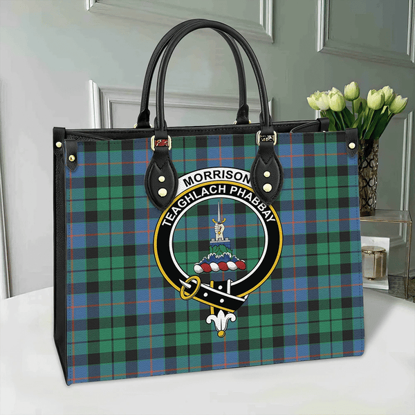 Morrison Ancient Tartan Classic Crest Leather Bag