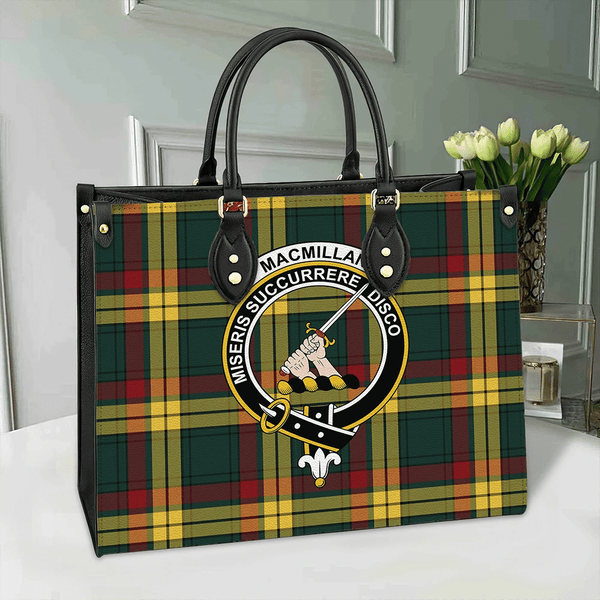MacMillan Old Modern Tartan Classic Crest Leather Bag
