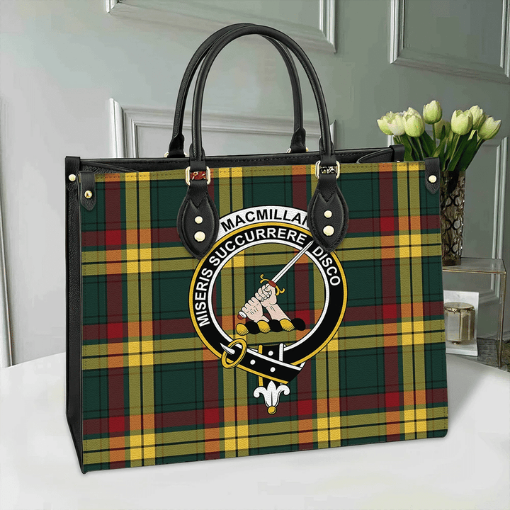 MacMillan Old Modern Tartan Classic Crest Leather Bag