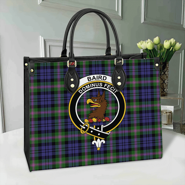 Baird Modern Tartan Classic Crest Leather Bag