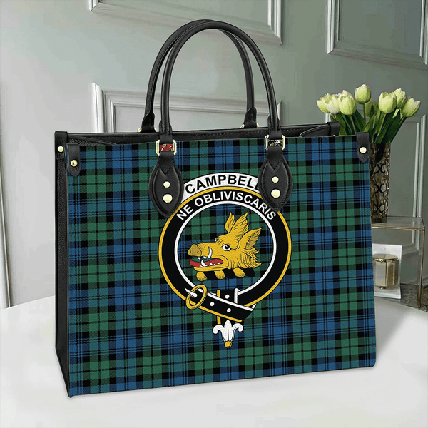Campbell Ancient 02 Tartan Classic Crest Leather Bag
