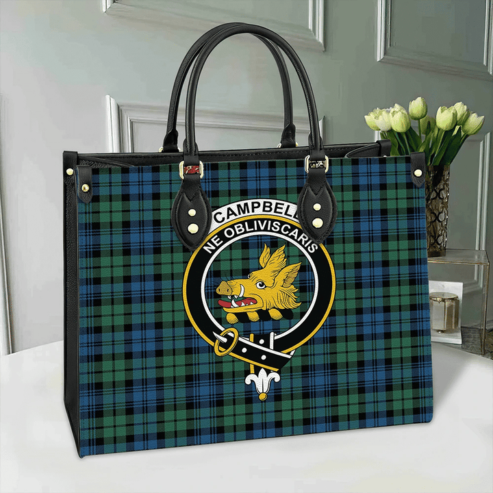 Campbell Ancient 02 Tartan Classic Crest Leather Bag