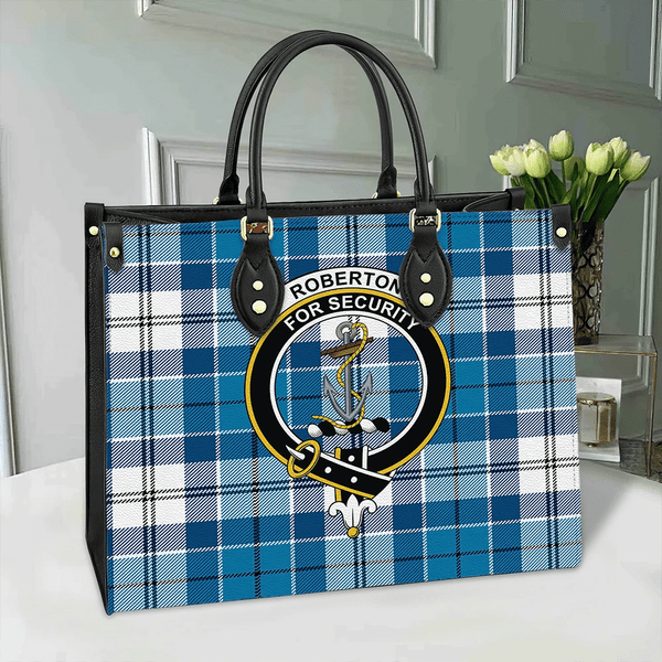 Roberton Tartan Classic Crest Leather Bag