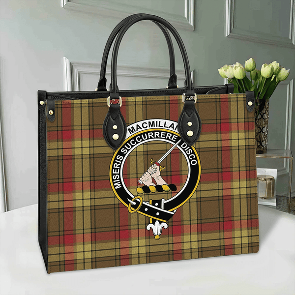 MacMillan Old Weathered Tartan Classic Crest Leather Bag