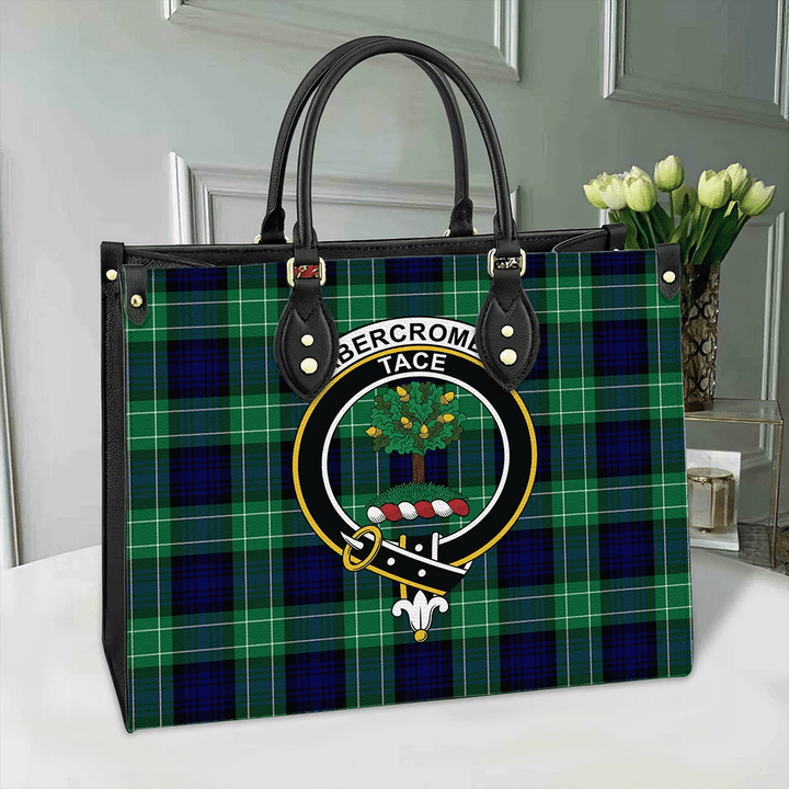 Abercrombie Tartan Classic Crest Leather Bag