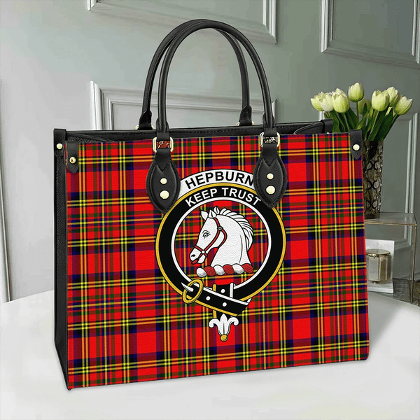 Hepburn Tartan Classic Crest Leather Bag