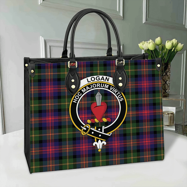 Logan Modern Tartan Classic Crest Leather Bag