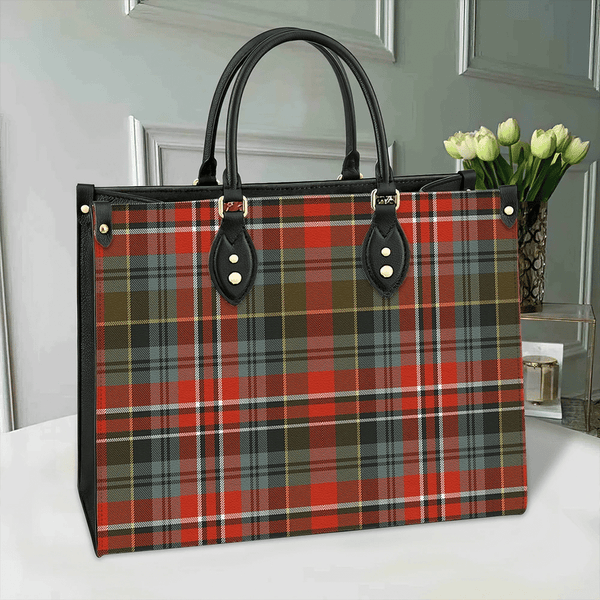 MacPherson Weathered Tartan Classic Leather Bag