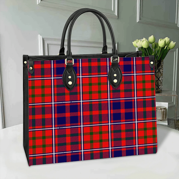 Cameron of Lochiel Modern Tartan Classic Leather Bag