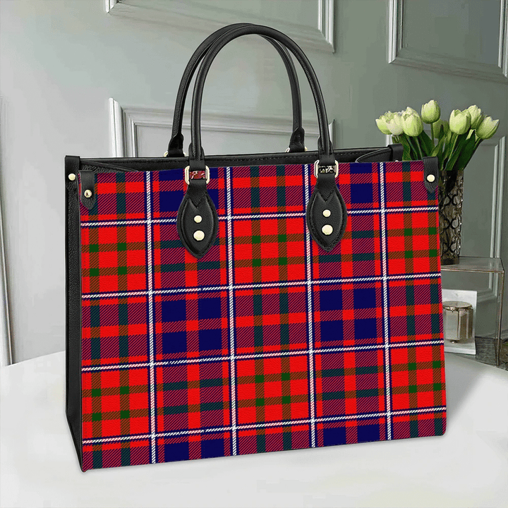 Cameron of Lochiel Modern Tartan Classic Leather Bag