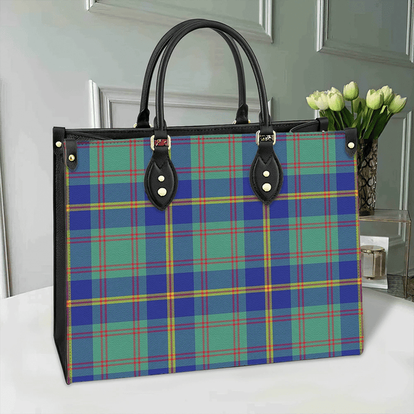 US Marine Tartan Classic Leather Bag