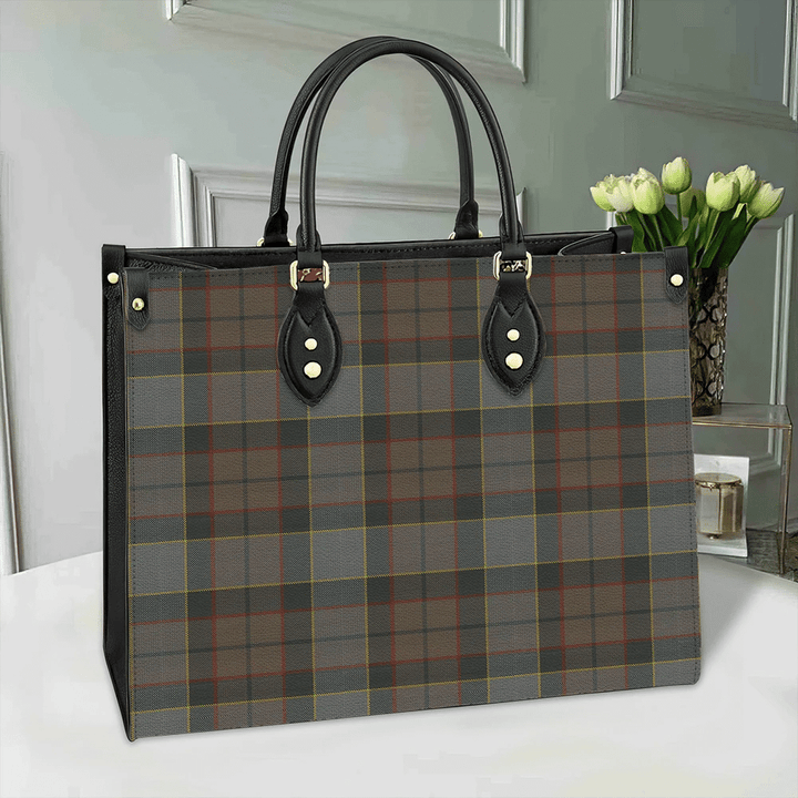 Outlander Fraser Tartan Classic Leather Bag