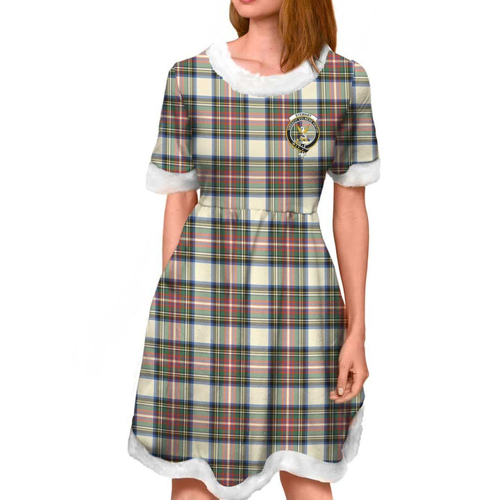 Stewart Dress Ancient Clan Tartan Crest Christmas Dress