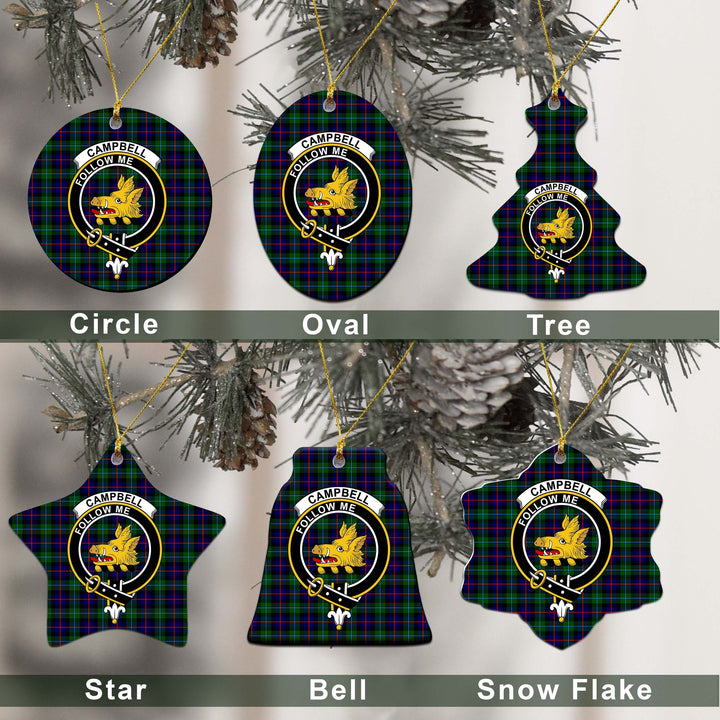 Campbell of Cawdor Tartan Classic Ceramic Ornament Ver2