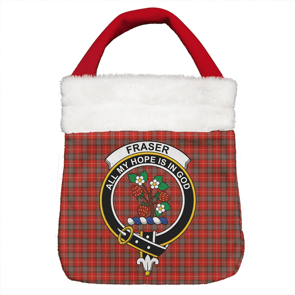 Fraser Weathered Tartan Classic Crest Christmas Gift Bag