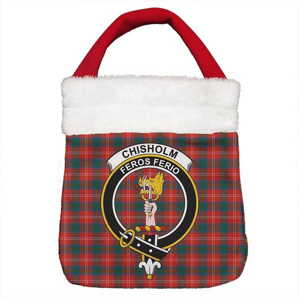 Chisholm Ancient Tartan Classic Crest Christmas Gift Bag