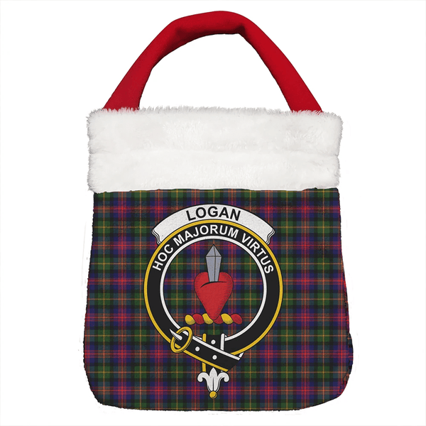 Logan Modern Tartan Classic Crest Christmas Gift Bag