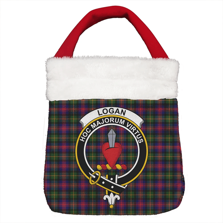 Logan Modern Tartan Classic Crest Christmas Gift Bag