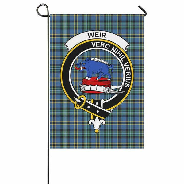 Weir Tartan Classic Crest Garden Flag