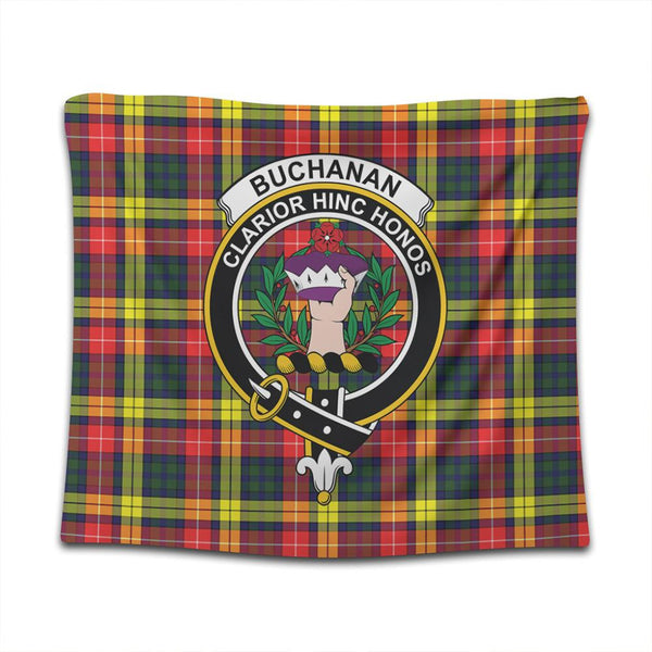 Buchanan Modern Tartan Classic Crest Tapestry